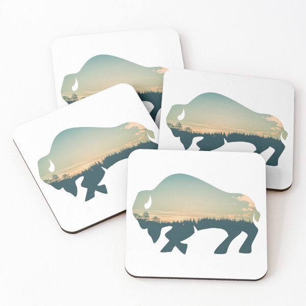 Item preview, Forest Trees Under Calm Sky Buffalo | Colorful Buffalo designed and sold by BopleDesigns.