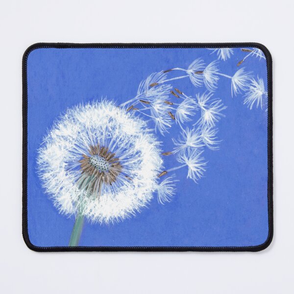 Item preview, painting by Laura Rispoli Dandelion seeds blowing close up blue sky designed and sold by Laura-Rispoli.