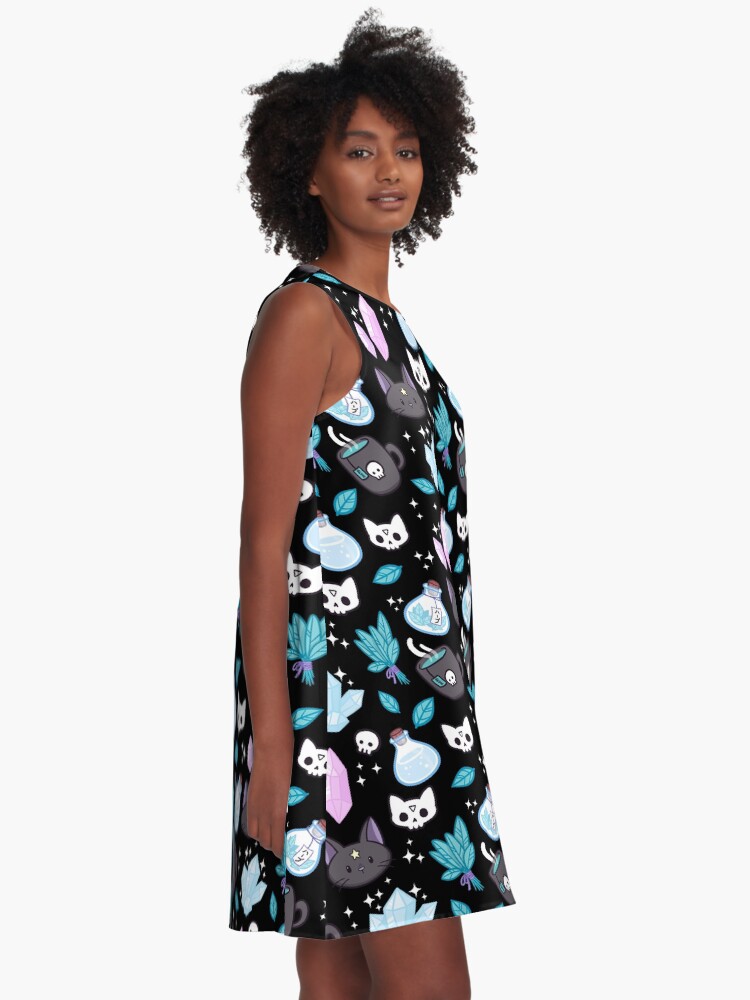 Alternate view of Herb Witch // Black A-Line Dress