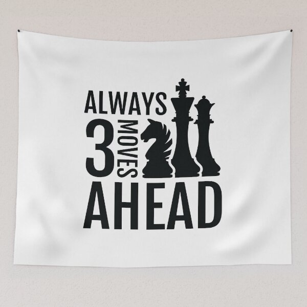 Item preview, Funny Chess Design - Always 3 Moves Ahead designed and sold by EstelleStar.