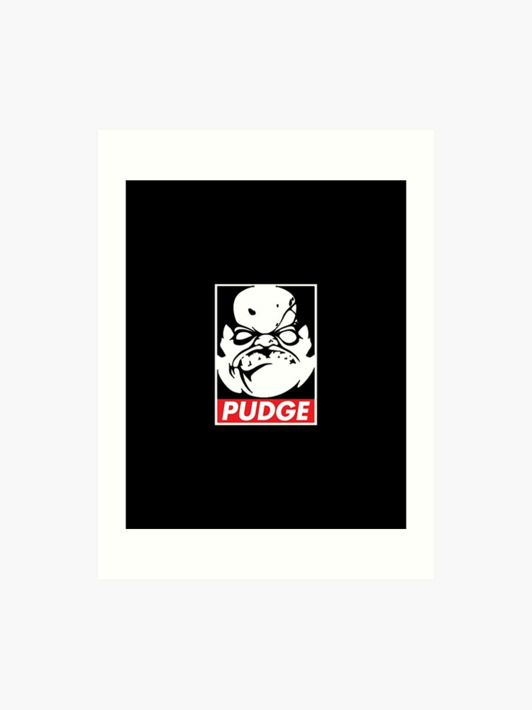 Pudge Dota 2 Black Background Art Print