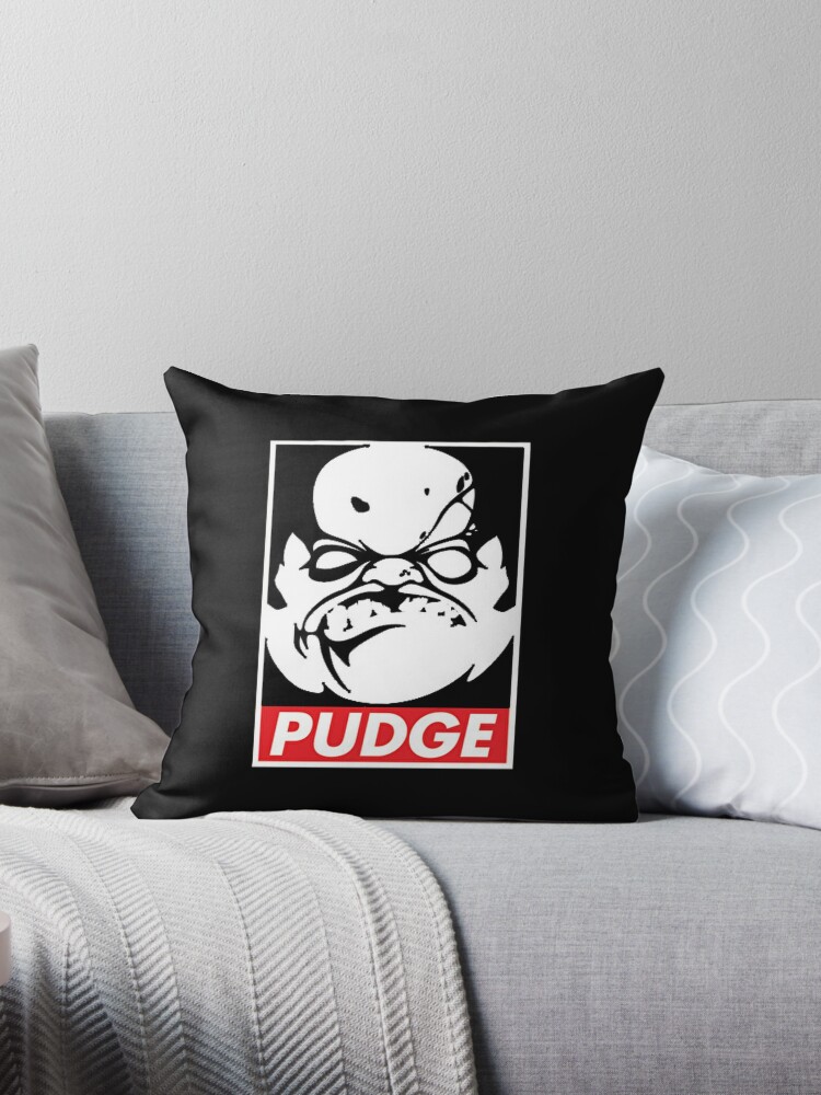 Pudge Dota 2 Black Background Throw Pillow By Iraacediadesign