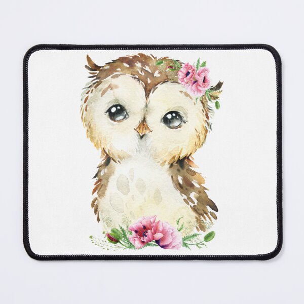 Item preview, Woodland Owl with Pink Floral Poppies designed and sold by Paulele.