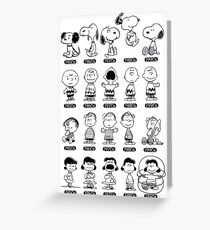 Peanuts through the ages Greeting Card
