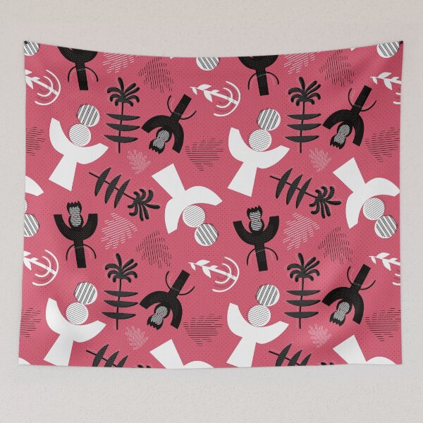 Aperçu de l'œuvre Motif de fleurs abstraites créée et vendue par RED FIR.