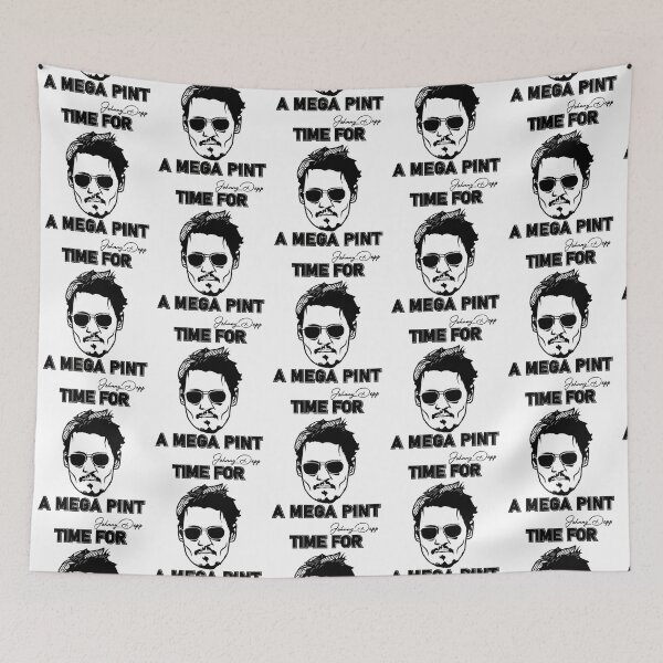 Item preview, Time for a Mega Pint Johnny Depp, Isn_t Happy Hour Anytime, Justice For Johnny Depp designed and sold by DSfelos.