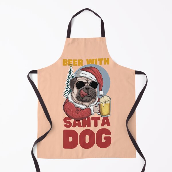 Item preview, Beer With Santa Dog (PUG) designed and sold by Keep Smiling.