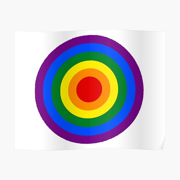 Lgbtq Pride Flag Circle Poster For Sale By Kiippers Redbubble