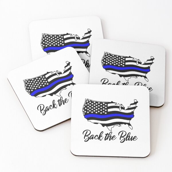 Item preview, Back the Blue with an American flag and thin blue line designed and sold by AmericaFreedom.