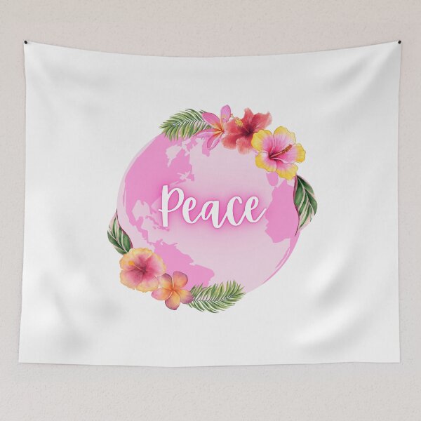 Item preview, Earth Peace Pink Hibiscus Tropical Flower designed and sold by AnaMiyagi.