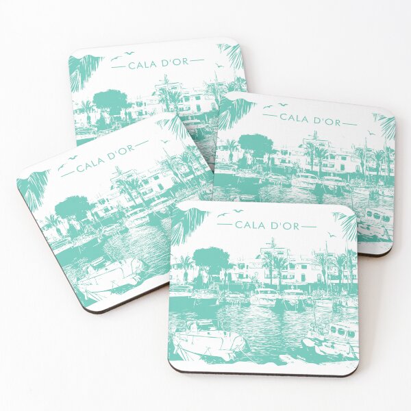 Item preview, Cala d'or marina in Majorca digital illustration designed and sold by Gerald Waters.