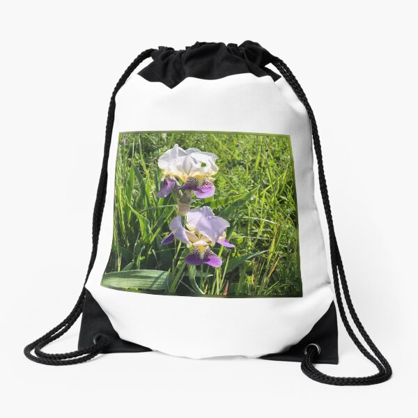 Yard water Iris Drawstring Bag