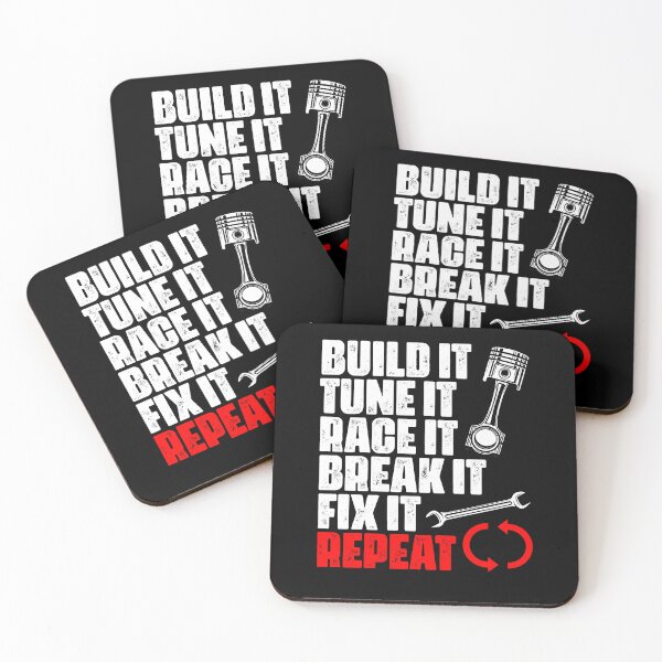 Item preview, Build It Tune It Race It Break It Fix It Repeat Funny Racing designed and sold by Nessshirts.