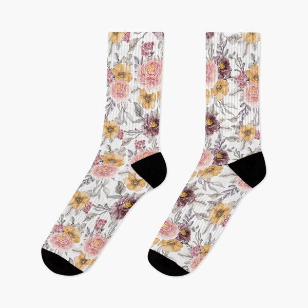 Item preview, Vintage Chic Blush Pink, yellow and Grey Rose pattern designed and sold by AppareIIndustry.