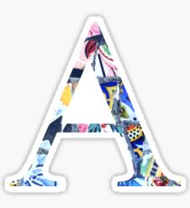 Pegatina Carta de mosaico de Gaudí de Barcelona Carta de hermandad alfa de Alpha