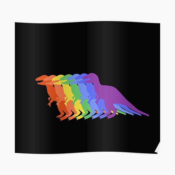 Rainbow T Rex Pride Dinosaur Lgbtq Gay Love Is Love Poster For Sale