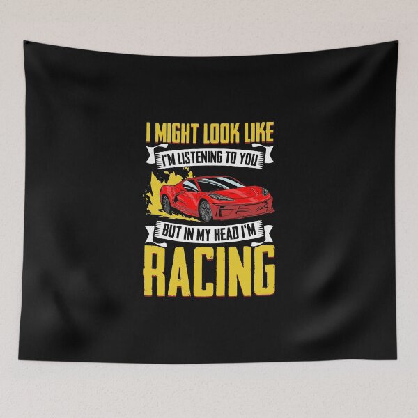 Item preview, I Might Look Like I'm Listening To You Funny Race Car Driver designed and sold by Nessshirts.