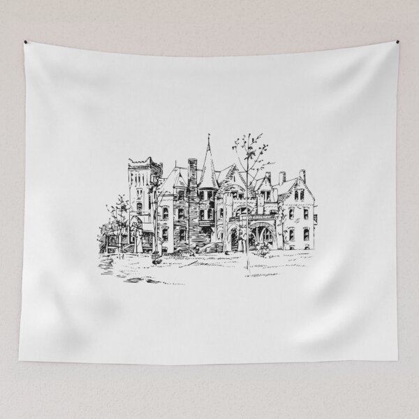 Item preview, Monochrome Black and white Walk Travel Ship Castle designed and sold by imhae.