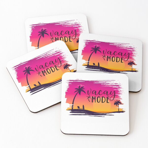 Item preview,  vacay mode, palm and colors, retro design  on vintage sunset  designed and sold by InnaMGraphic.
