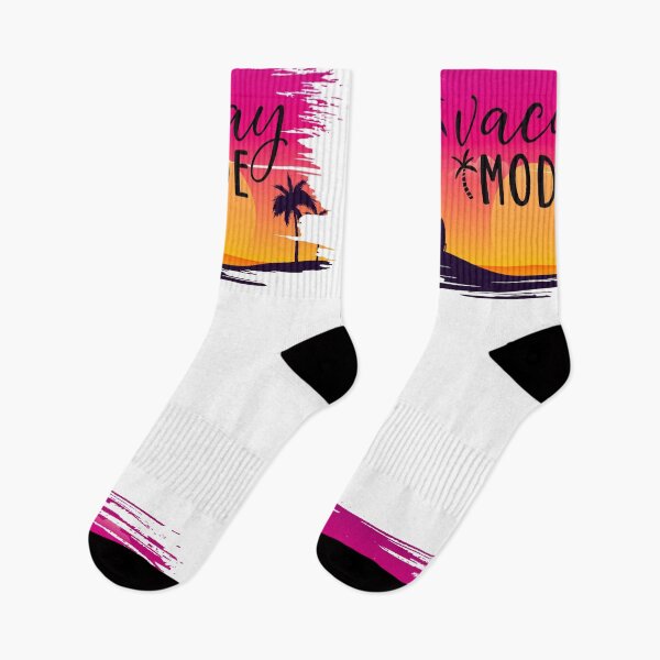 Item preview,  vacay mode, palm and colors, retro design  on vintage sunset  designed and sold by InnaMGraphic.