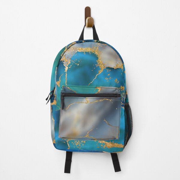 Item preview, Dreamy Ocean Blue and Gold designed and sold by k9printart.