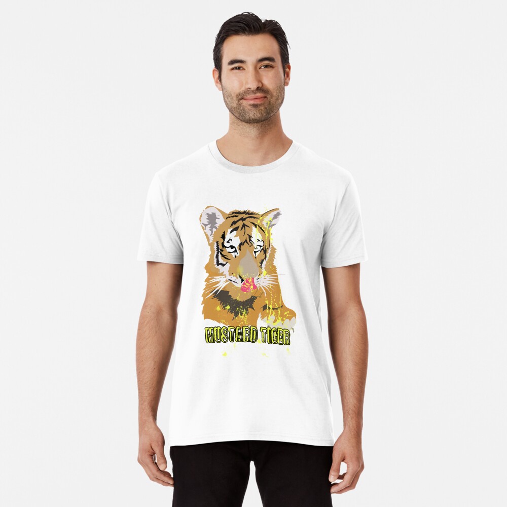"Mustard Tiger" Tshirt by CharlieAns Redbubble