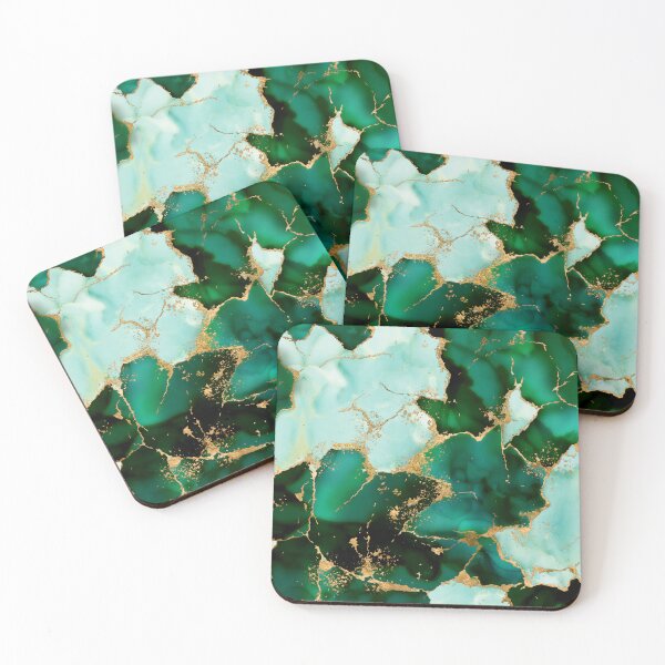 Item preview, Dreamy Emerald inks and Gold designed and sold by k9printart.