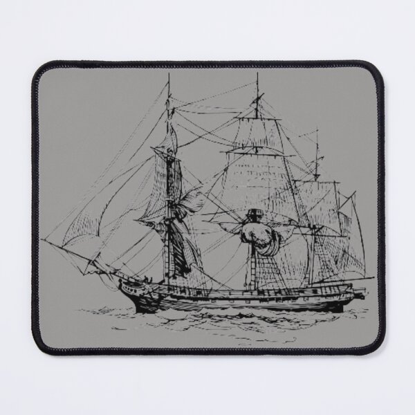 Item preview, Monochrome Black and white Walk Travel Ship designed and sold by imhae.