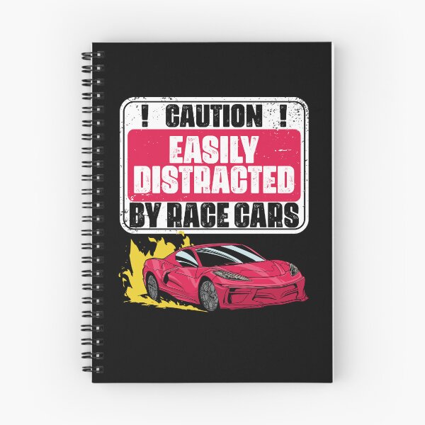 Item preview, Easily Distracted By Cars Funny Auto Racing Humor For Racers designed and sold by Nessshirts.