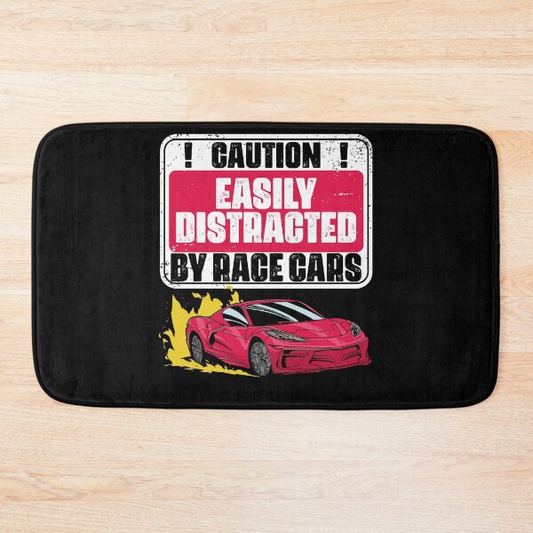 Item preview, Easily Distracted By Cars Funny Auto Racing Humor For Racers designed and sold by Nessshirts.
