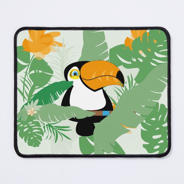 Item preview, Cute toucan sitting on a branche in the rainforest designed and sold by melissamaduka.