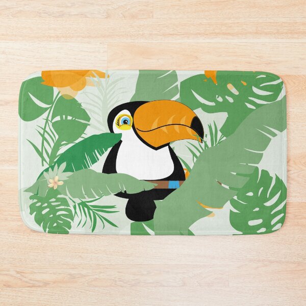Item preview, Cute toucan sitting on a branche in the rainforest designed and sold by melissamaduka.