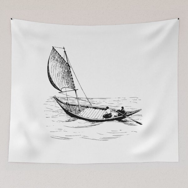 Item preview,  Monochrome Black and white Walk Travel Ship Boat designed and sold by imhae.