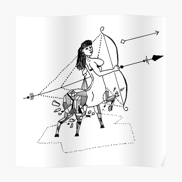 Geometric Sagittarius Poster