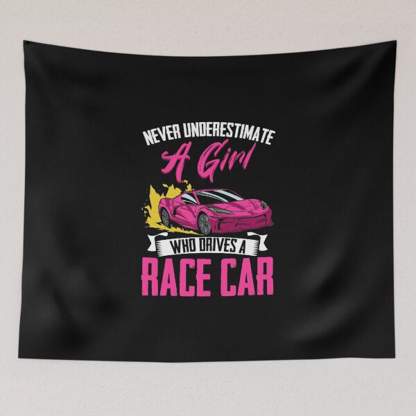 Item preview, Never Underestimate A Girl Funny Car Race For Racecar Driver designed and sold by Nessshirts.