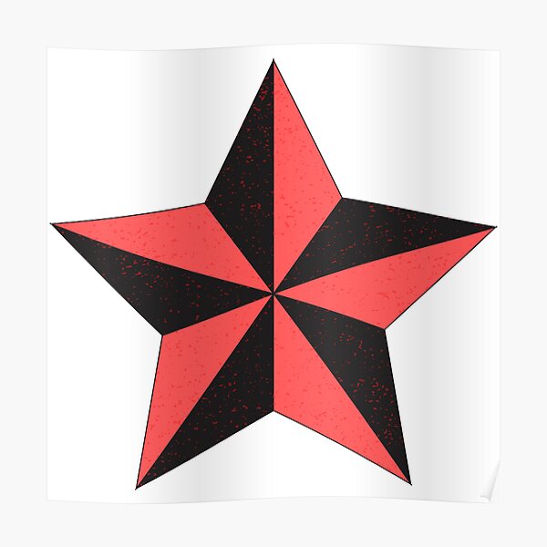 "RED BLACK STAR" Poster for Sale by Redbubble