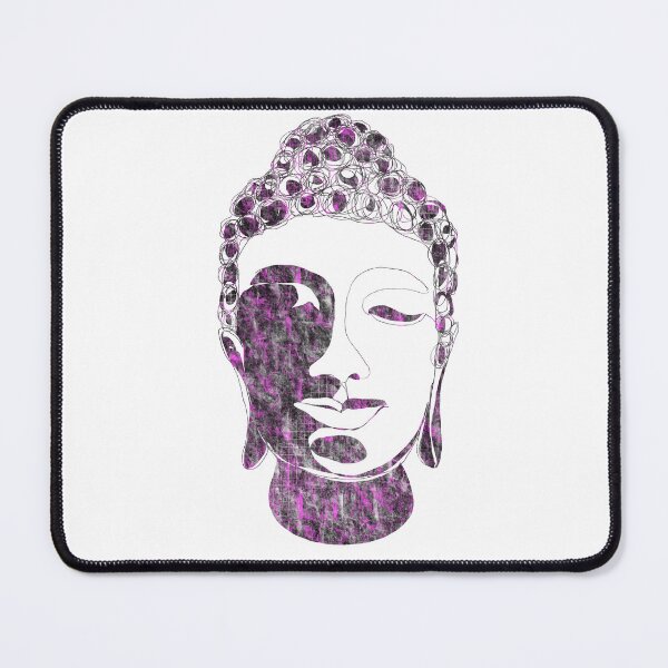Item preview, Hand drawn Buddha Silhouette Partly Purple designed and sold by AMSonArt.