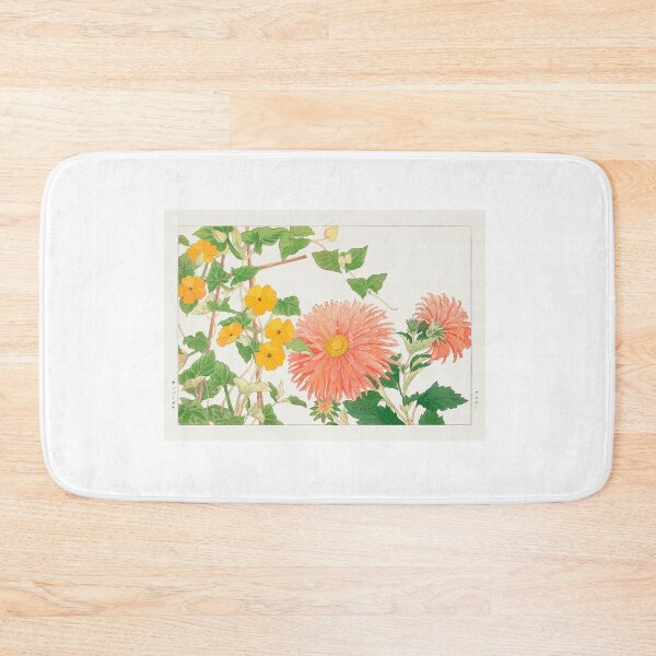 Item preview, Traditional Japanese Thunbergia & aster Flower - Antique Flower Illustration designed and sold by FrostMintStudio.