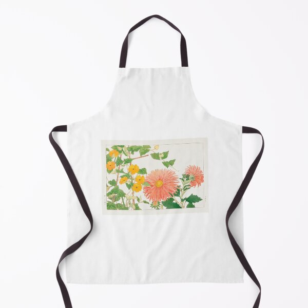 Item preview, Traditional Japanese Thunbergia & aster Flower - Antique Flower Illustration designed and sold by FrostMintStudio.