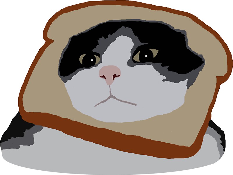 "Bread Cat" Stickers by antmandragon Redbubble