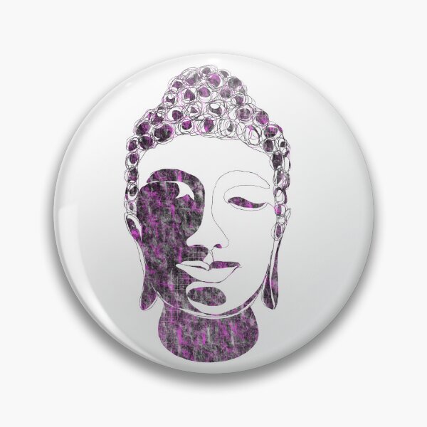 Item preview, Hand drawn Buddha Silhouette Partly Purple designed and sold by AMSonArt.