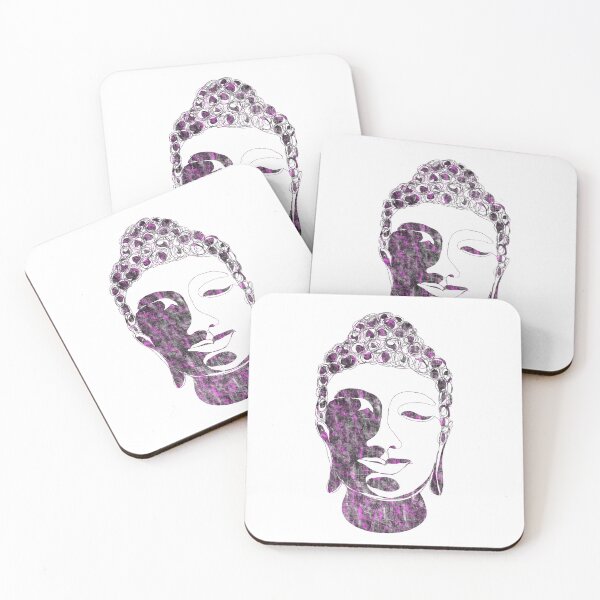 Item preview, Hand drawn Buddha Silhouette Partly Purple designed and sold by AMSonArt.