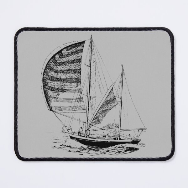 Item preview, Monochrome Black and white Walk Travel Ship designed and sold by imhae.