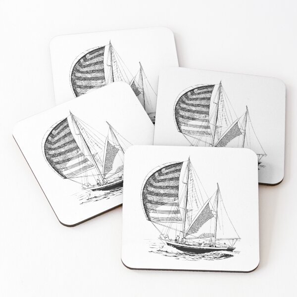 Item preview, Monochrome Black and white Walk Travel Ship designed and sold by imhae.