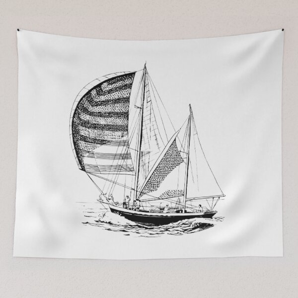 Item preview, Monochrome Black and white Walk Travel Ship designed and sold by imhae.
