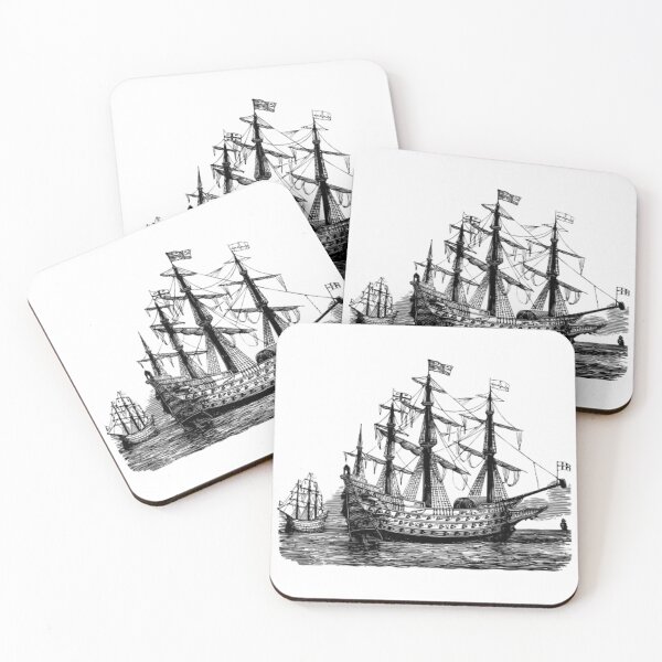Item preview, Monochrome Black and white Walk Travel Ship designed and sold by imhae.
