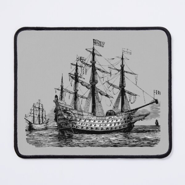 Item preview, Monochrome Black and white Walk Travel Ship designed and sold by imhae.