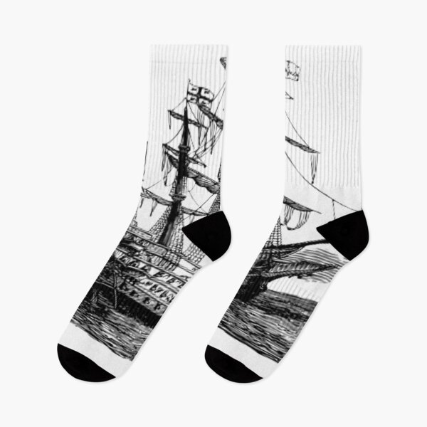 Item preview, Monochrome Black and white Walk Travel Ship designed and sold by imhae.
