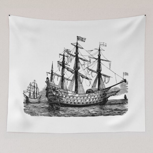 Item preview, Monochrome Black and white Walk Travel Ship designed and sold by imhae.