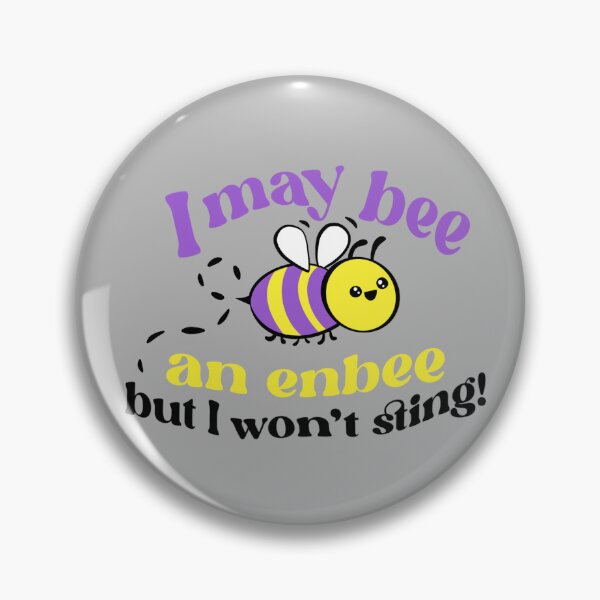 Item preview, Enbee Enby Nonbinary Pun  designed and sold by PolyKinkyQueer.